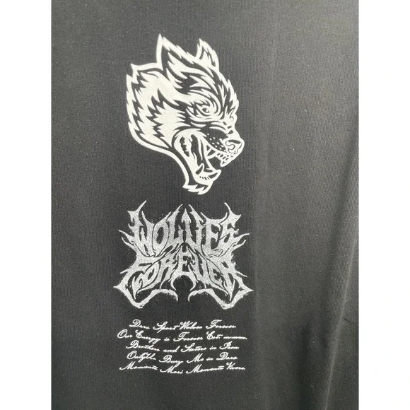 Darc Sport Wolves Forever Mens Large T Shirt Limited Edition Black Short Sleeve